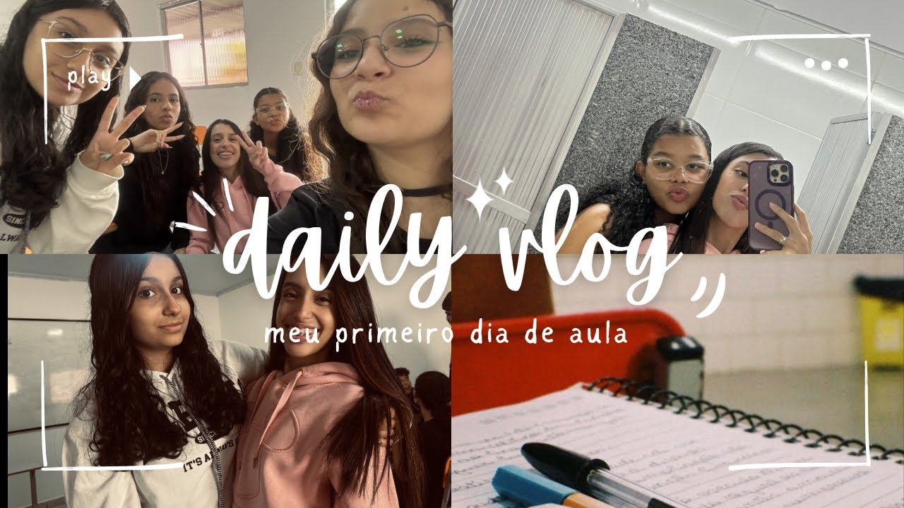 Vlog do meu primeiro dia de aula em uma escola nova :)