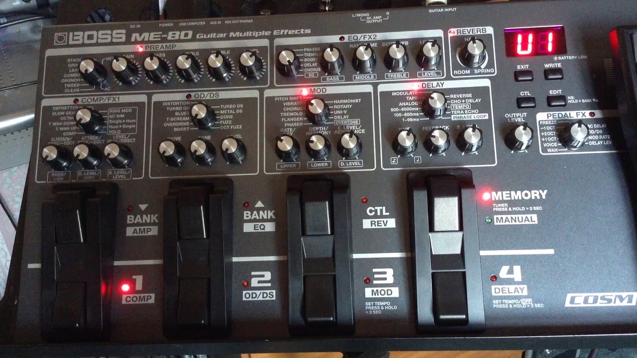 How to.. Use CTL for multiple effects changes, Boss ME-80