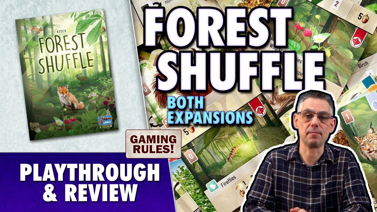 Forest Shuffle with two expansions: Playthrough, & Review