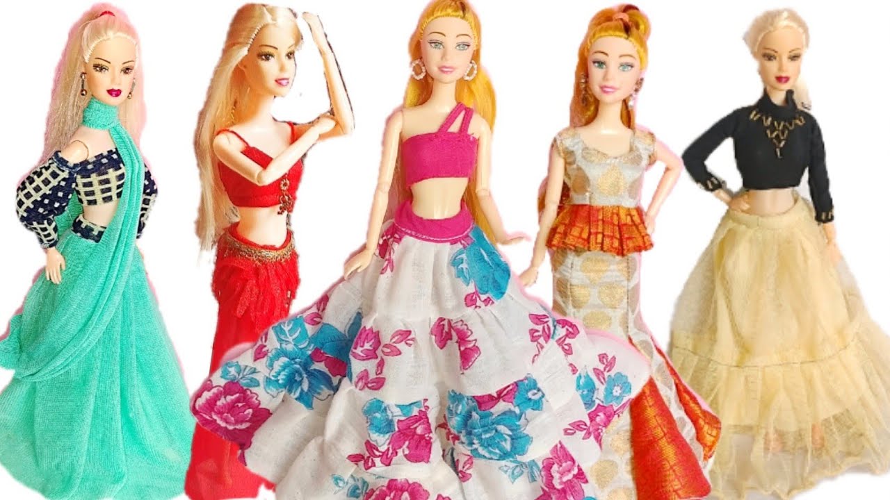 Making 5 Beautiful Long Skirt For Barbie Doll | D Creating