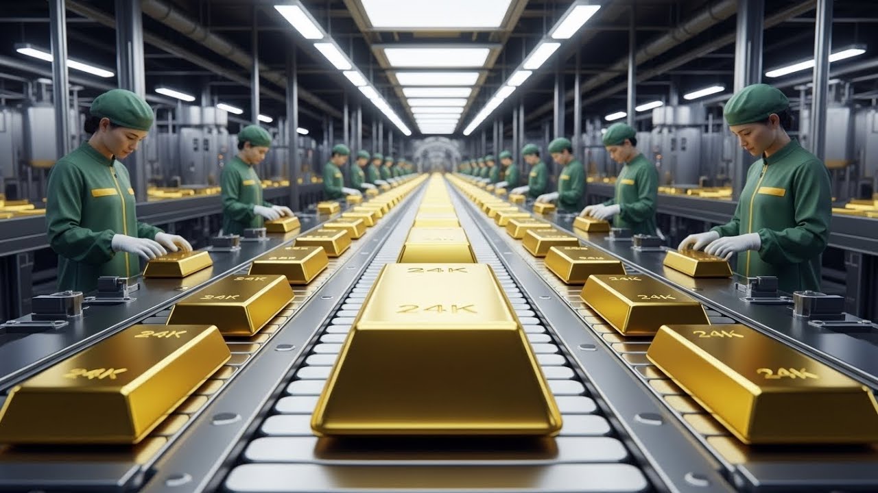 Inside the Gold Refinery: From Raw Gold Rock to Pure 24K Bars (Full Process)