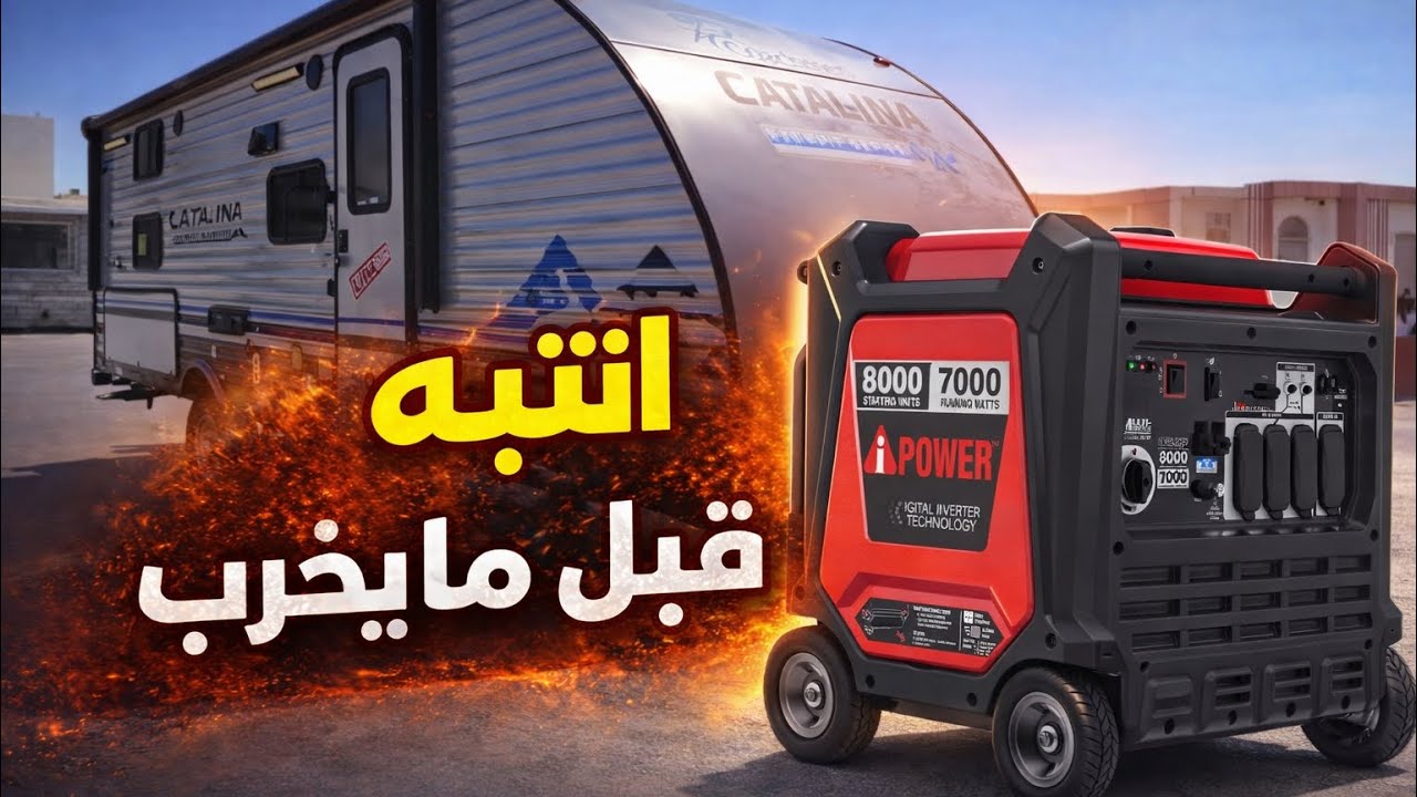 وفّر فلوس الصيانة! سوها بنفسك | جنريتر الكرفان8000 A-iPowerبدقة🎥4k🔥