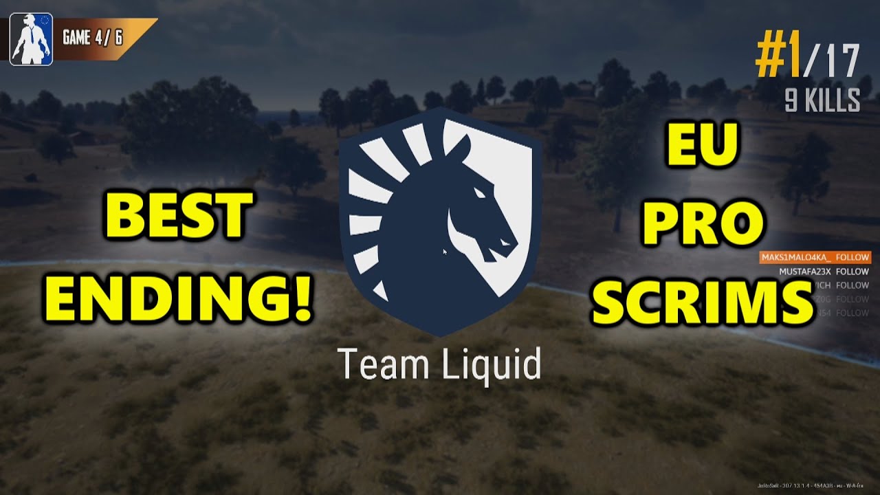Team Liquid Jeemzz, ibiza, mxey & Clib - BEST ENDING! - EU PRO SCRIMS - PUBG