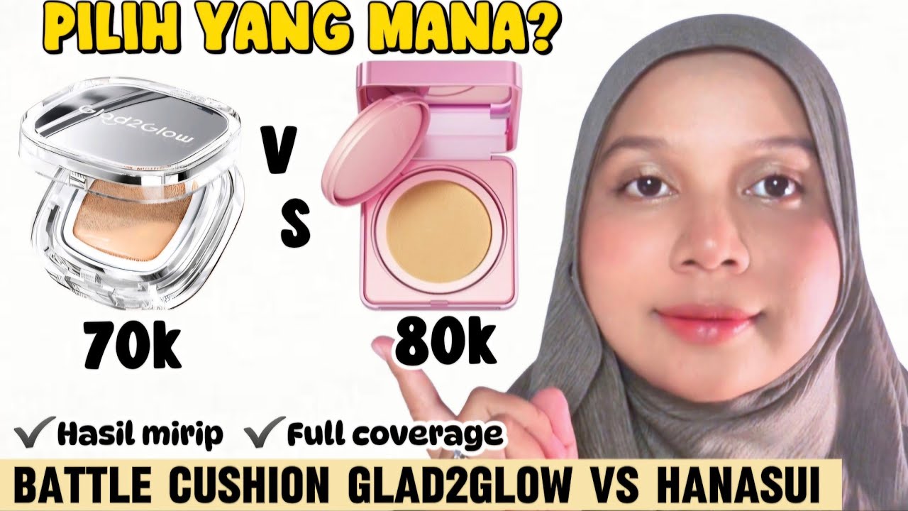 BATTLE CUSHION - GLAD2GLOW PERFECT GLOW CUSHION VS HANASUI AIRY VELVET CUSHION