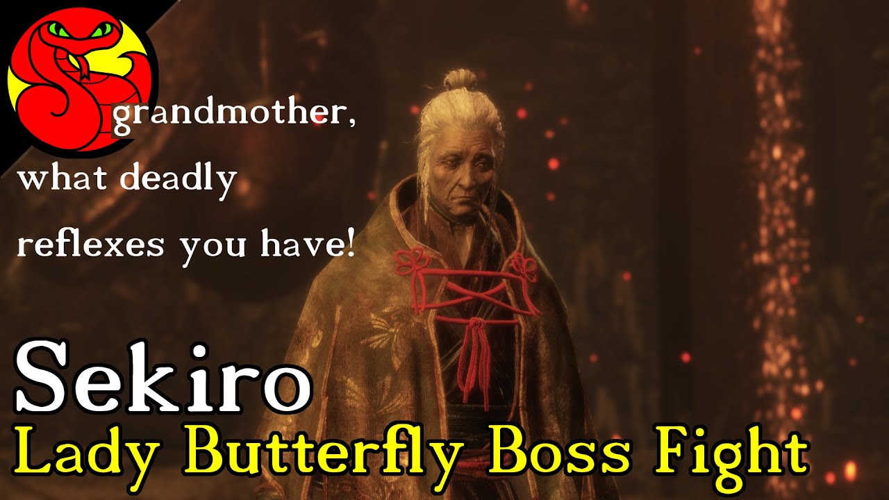 SEKIRO Lady Butterfly Boss Fight - Spamming the Whirlwind Slash
