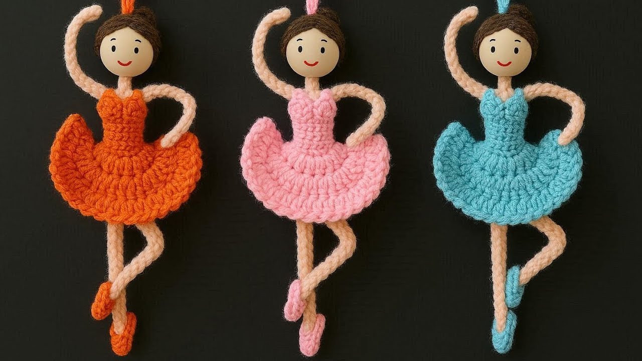 Minimal Crochet Ballerina for Home Decor