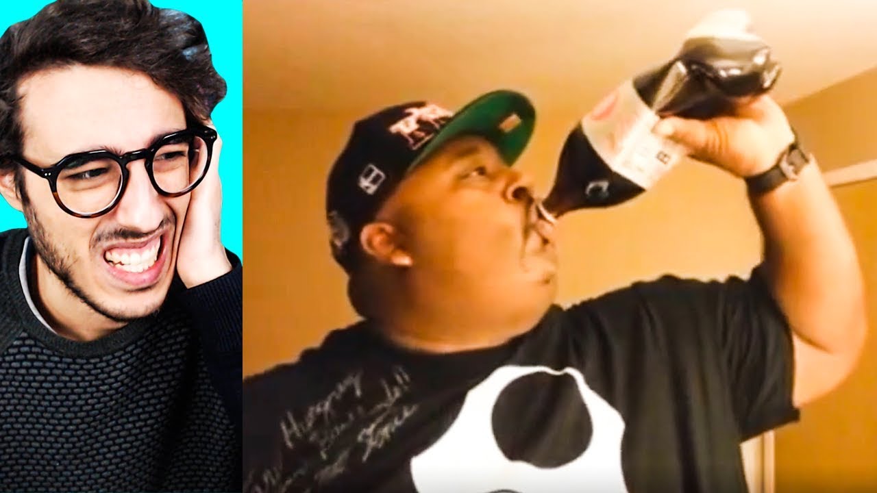 L'UOMO CHE BEVE 2 LITRI DI COCA COLA IN 10 SECONDI! *FAST EATING*