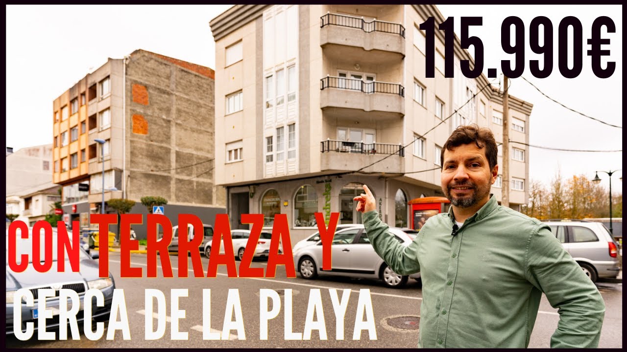 Reservado¡Piso CENTRÍCO en Ponteceso: 120 m² Útiles con TERRAZA y  a 5 km de la PLAYA  de BALARÉS !!