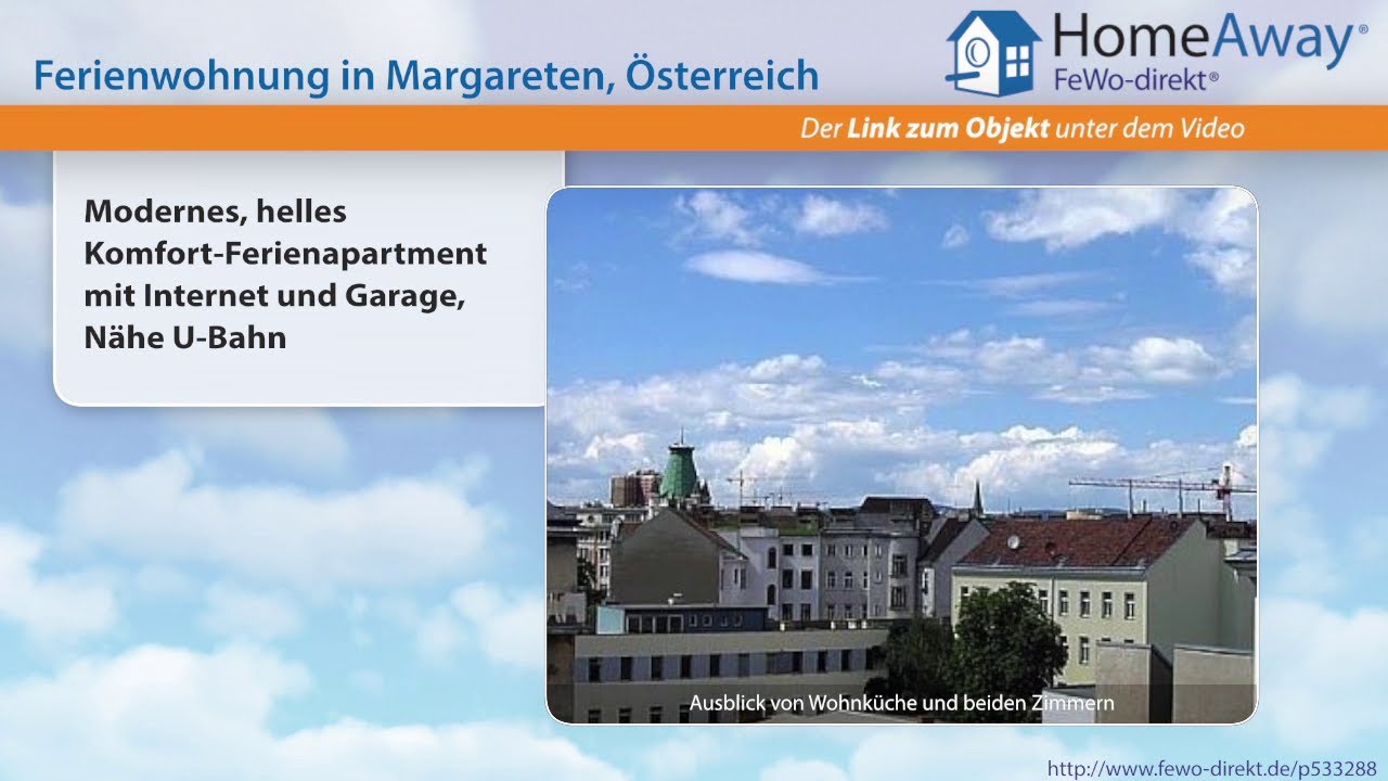 Wien: Modernes, helles Komfort-Ferienapartment mit Internet und Garage - FeWo-direkt.de Video