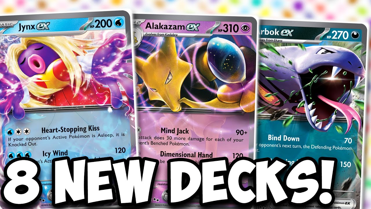 8 NEW Pokemon Card 151 Decks! With Deck Lists!
