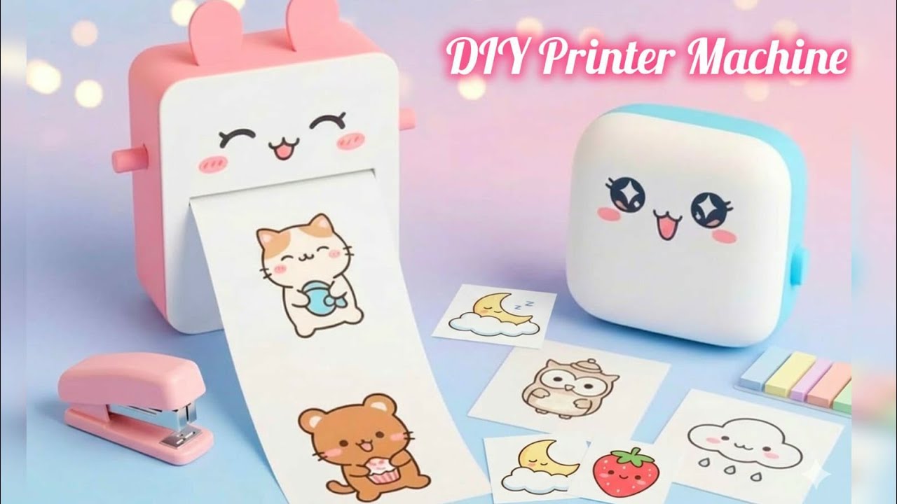 DIY mini printer machine/ paper craft/ Easy craft ideas/ How to/ miniature/ art and craft/ Project