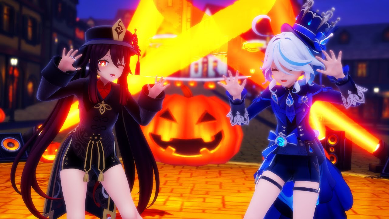 [Genshin Impact MMD] Hu Tao x Furina - Happy Halloween