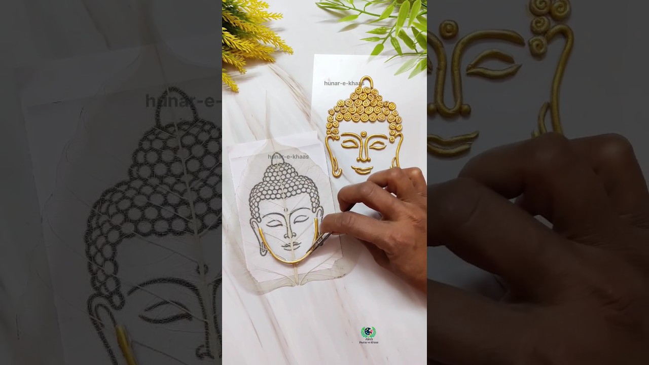 Mouldit Buddha on skeleton leaf 🍀 