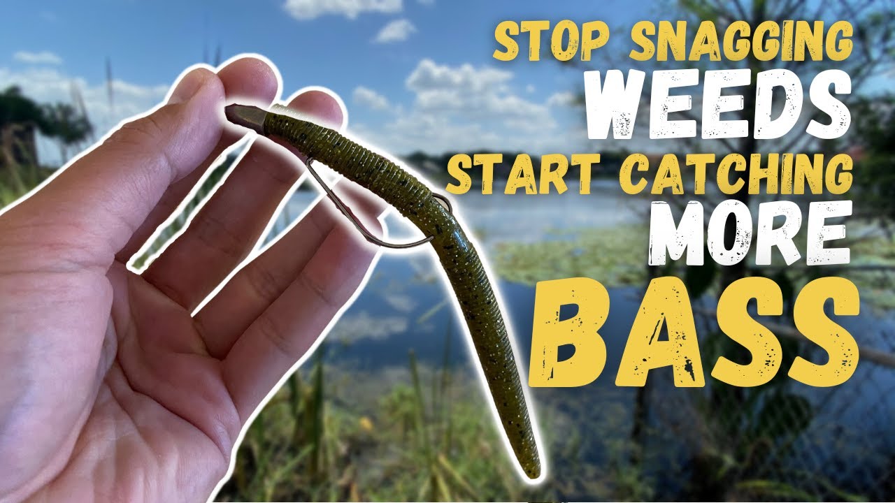 How To Catch Bass in Weedy Ponds Using Weedless Texas Rig + Senko