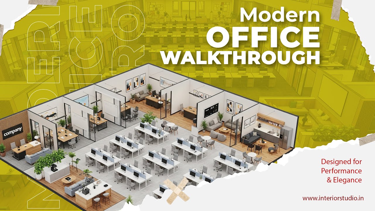 Modern Corporate Office Interior Walkthrough | Designed by InteriorStudio.in