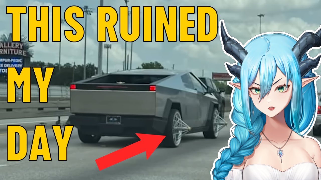These Cybertruck wheels are dumb. Dragonspit Reacts: 1 hour of Idiots in cars.