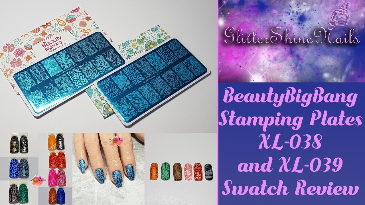BeautyBigBang Stamping Plates XL-038 and XL-039 Swatch Review
