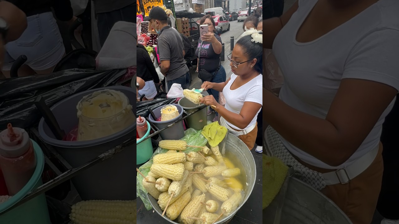 Elotes preparados en centro hist&oacute;rico CDMX #elotes #preparados #foodie #viral #parati