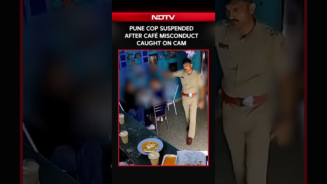 Pune Cop Suspended After Cafe misconduct Caught On Cam