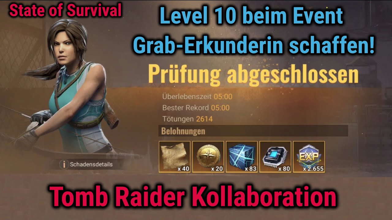 State of Survival -  Tipps für Level 10 beim Event Grab-Erkunderin - Tomb Raider Kollaboration