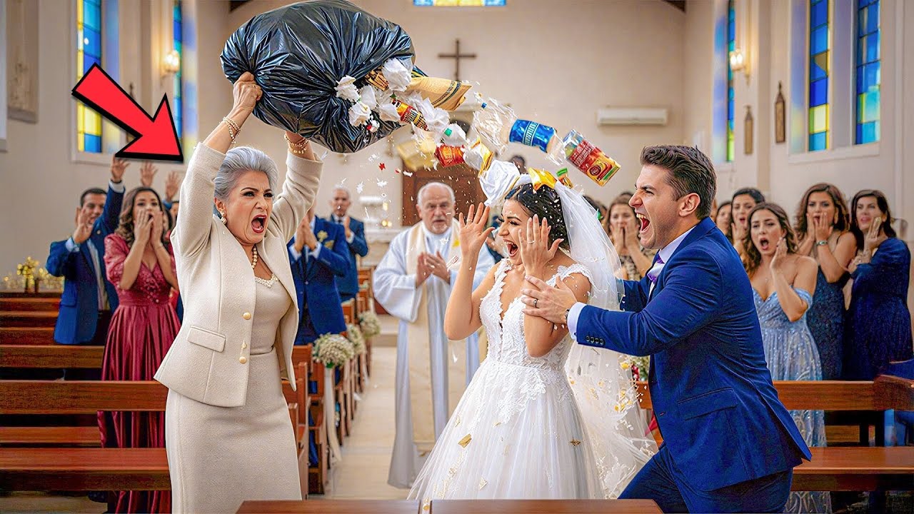 A SOGRA HUMILHOU A NOIVA NA IGREJA, JOGANDO LIXO… ATÉ A VERDADE VIR À TONA