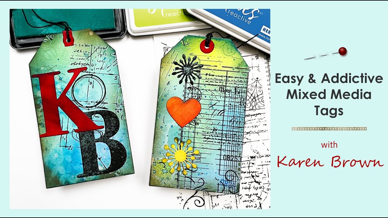 Mixed Media Tags for Absolute Beginners:   11 Easy Steps