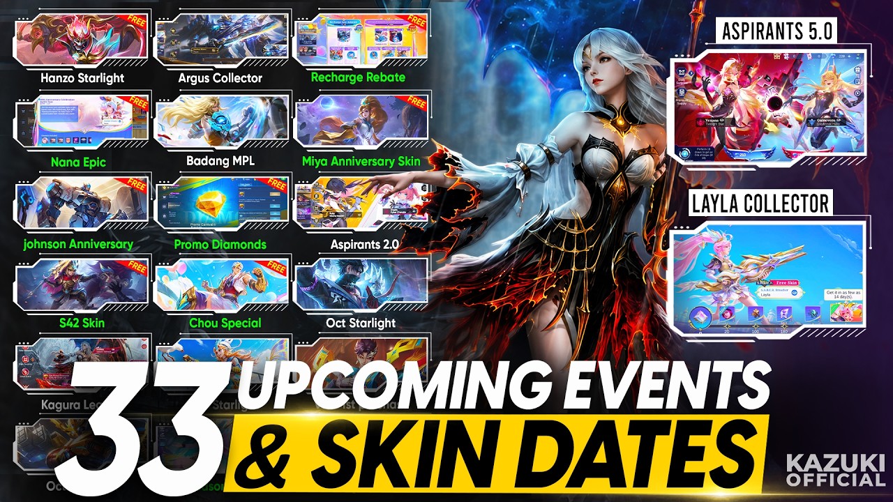33 UPCOMING EVENT & SKINS IN SEPTEMBER | KAGURA LEGEND | ASPIRANTS 5.0 | 10TH ANNIV | PROMO DIAS ETC