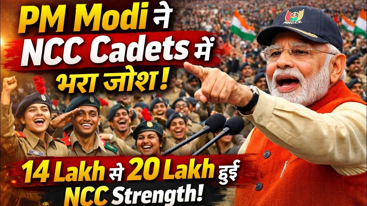 PM Modi ने NCC Cadets में भरा जोश | 14 Lakh से 20 Lakh हुई NCC Strength | Delhi PM Rally
