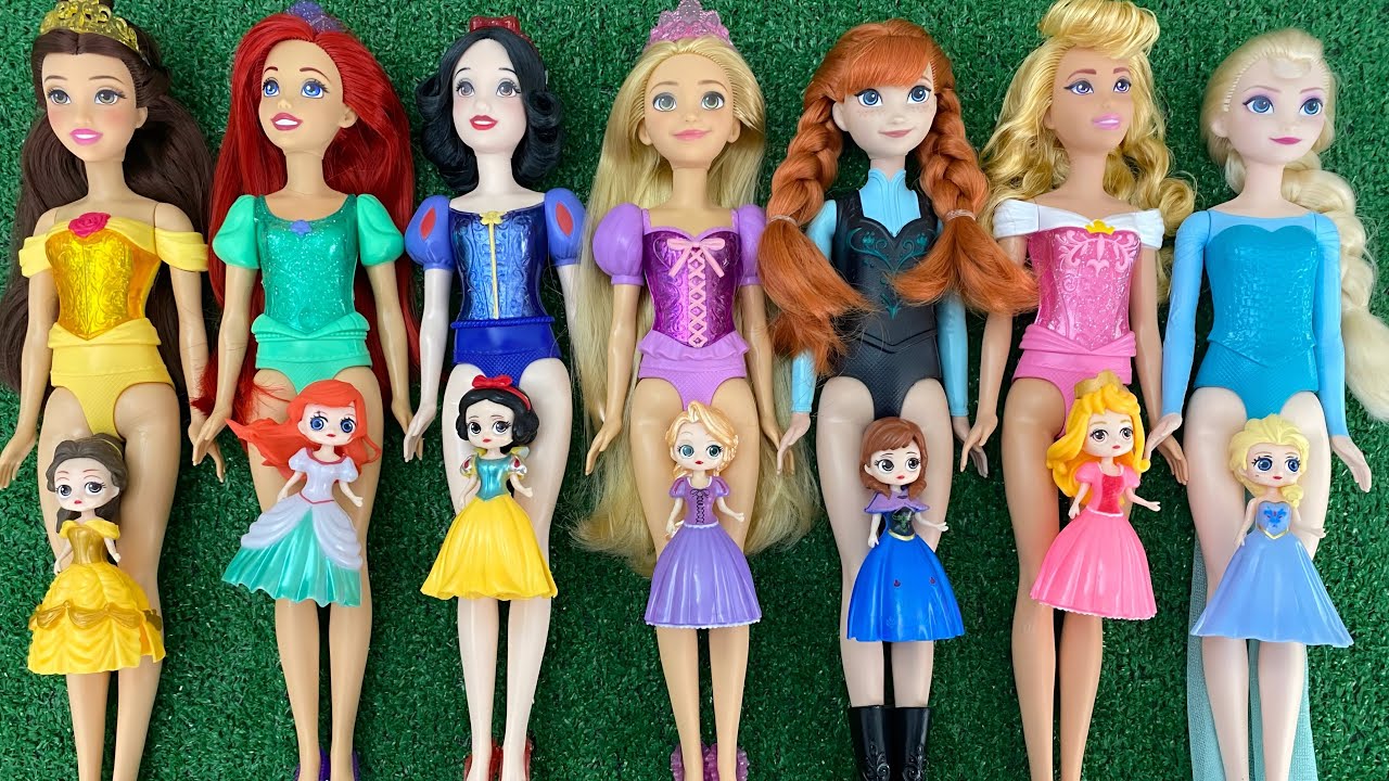 Disney Princess Doll Makeover ~ DIY Miniature Ideas for Barbie - Wig, Dress, Faceup, andMore! DIY