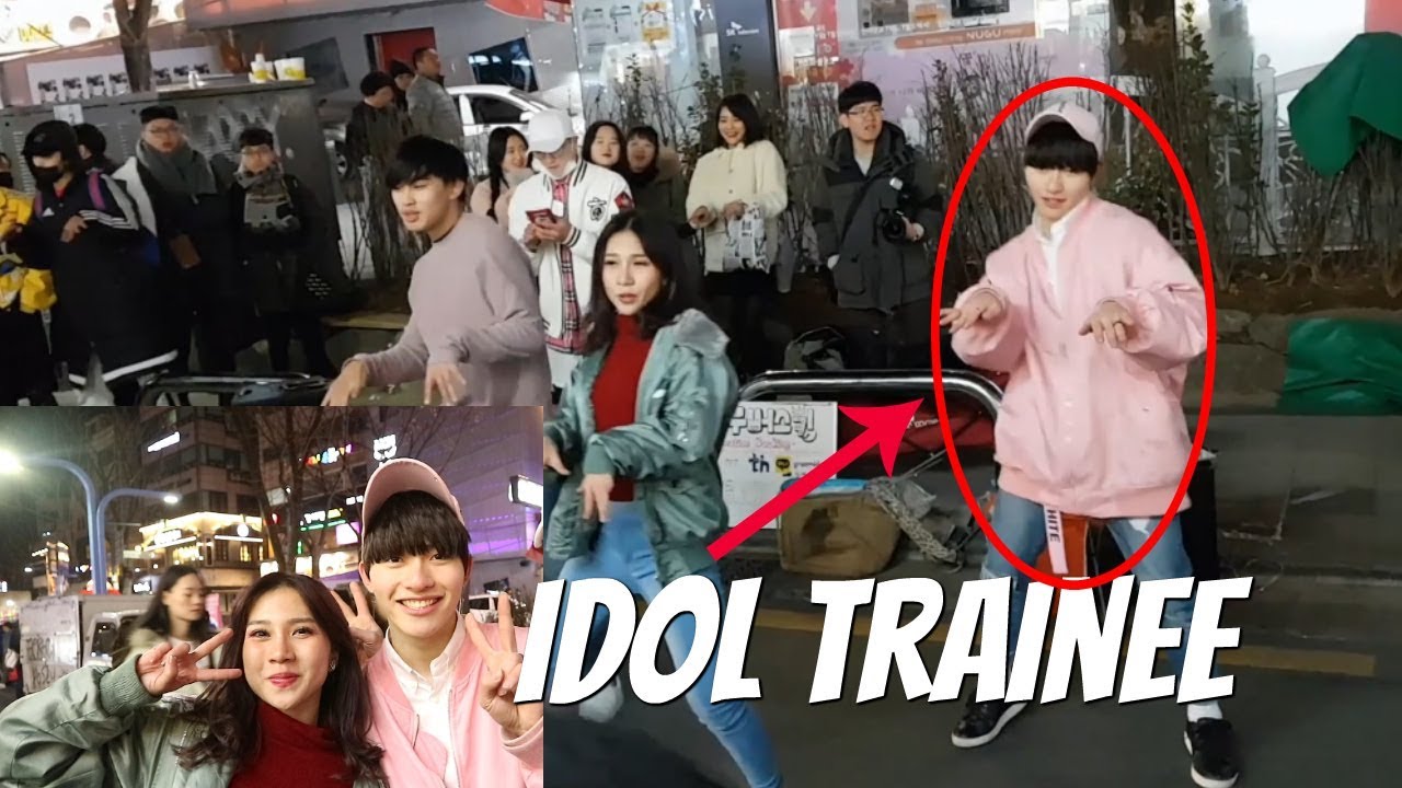 BUSKING WITH IDOL TRAINEE IN KOREA!