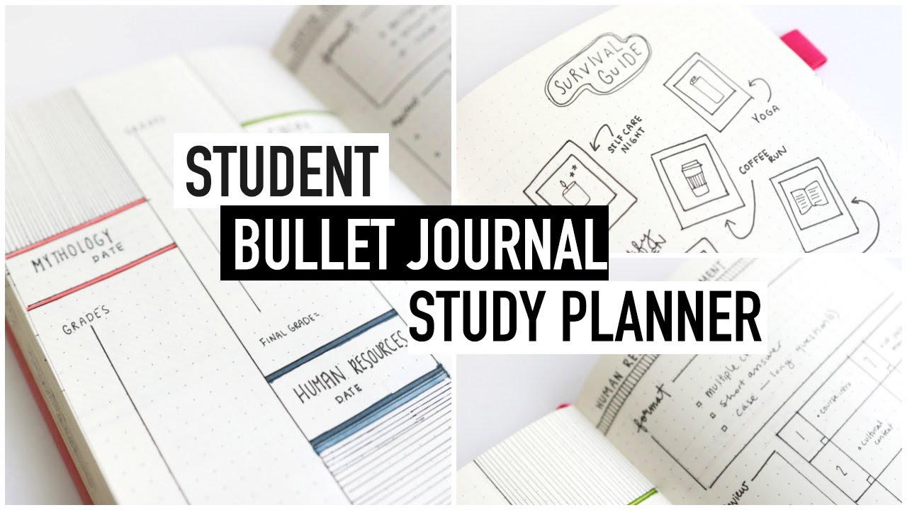 BULLET JOURNALING for STUDENTS | university study planner + exam spreads