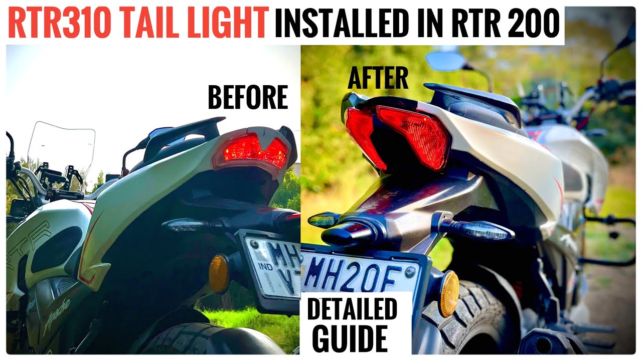 RTR 310 Tail Light Installed In 200 4V | How to Install ? Best Light Mod For Apache 200 and 160 4V