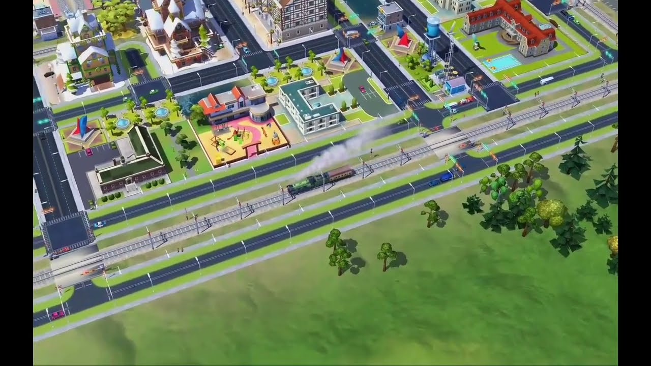 [銀翼のフライング・シム]鉄道中心の街づくり：わがまちを駆け抜ける旅客列車[SimCity BuildIt]