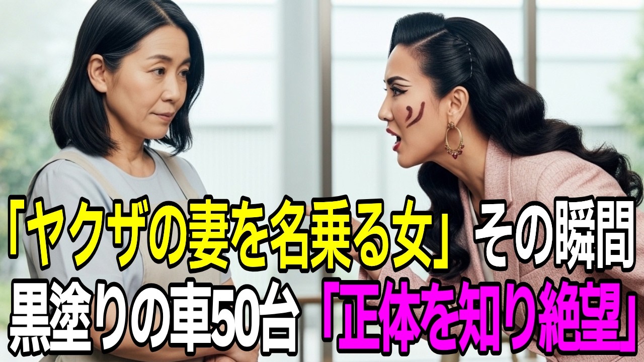 組長の妻と知らずビンタしたボスママ「ヤクザの妻は無敵よ！文句あるなら来なさいｗ」→直後、自宅に黒塗りの車が50台現れ絶望する羽目に 【スカッとする話】