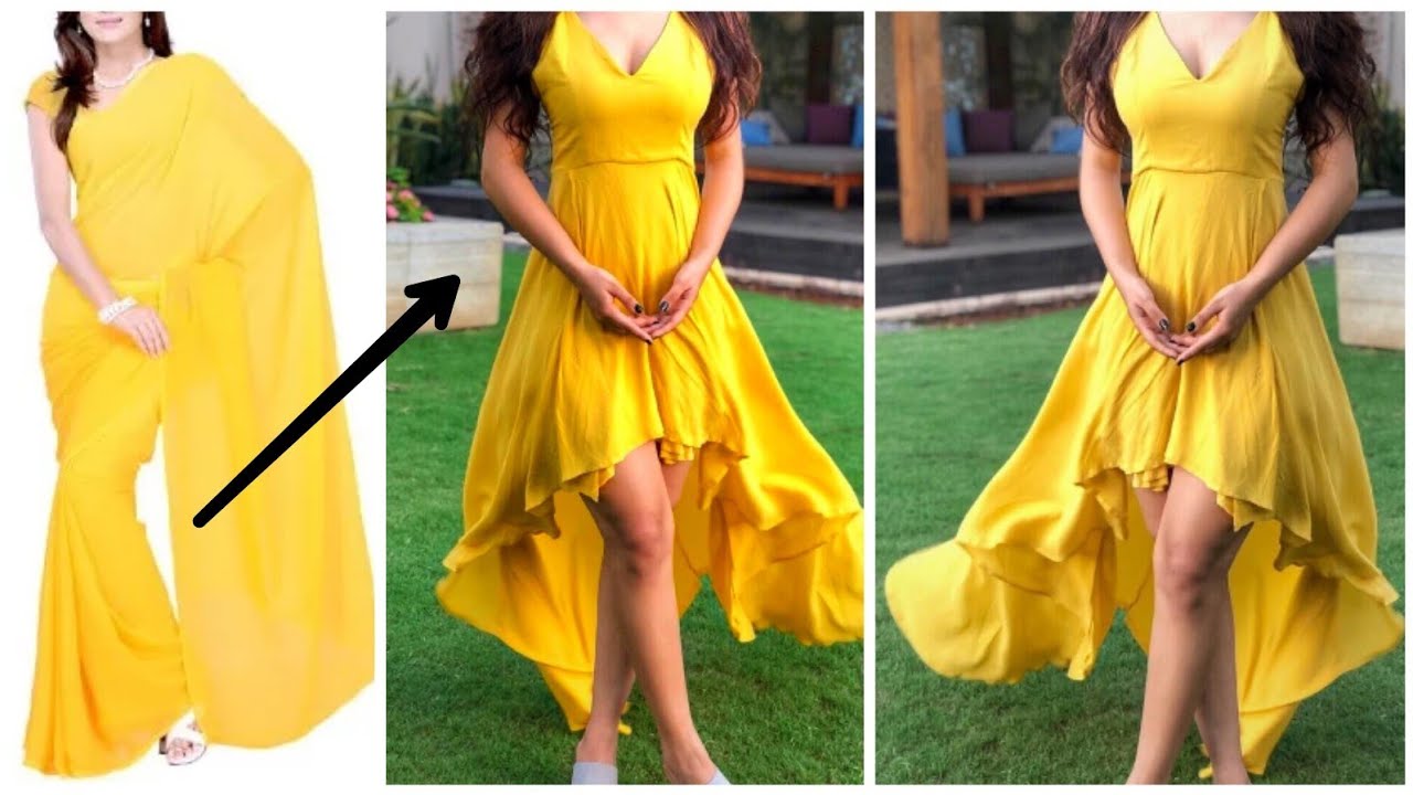 DIY : How To Make High low Ruffle  tunic dress in just 10 minutes~