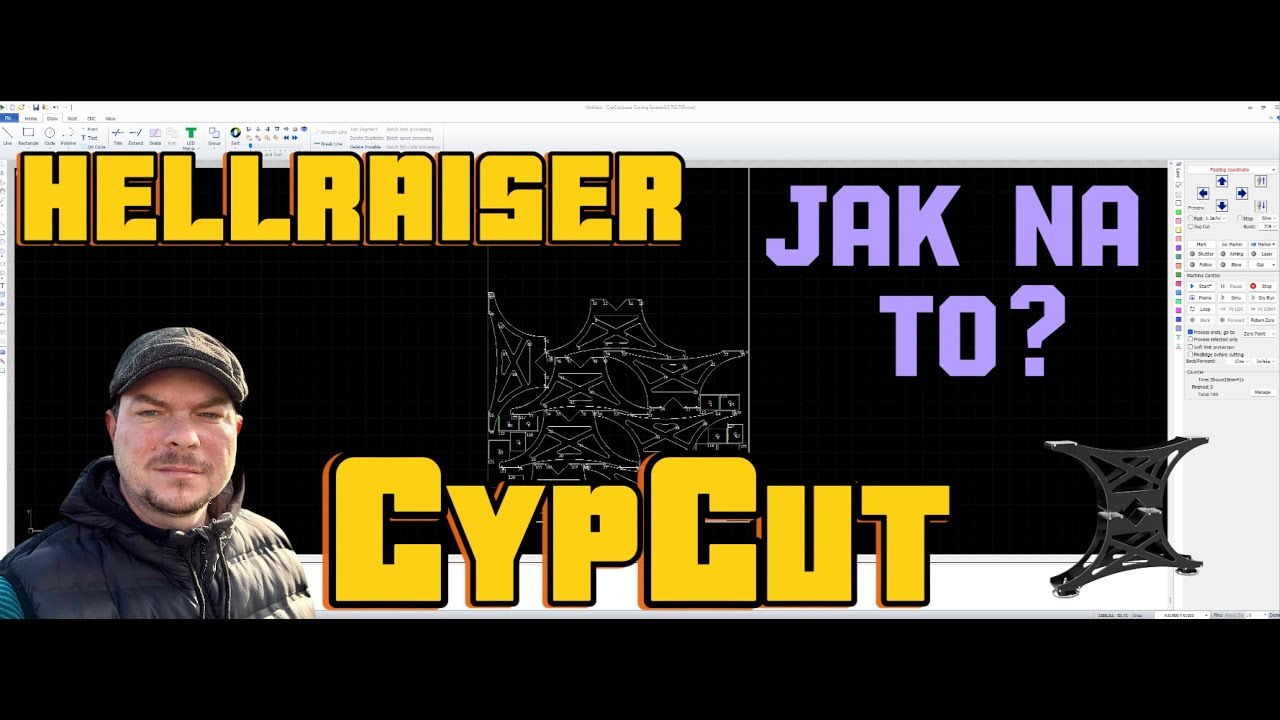 CypCut - seznámení s aplikací pro vláknový laser HellRaiser CUT F3 3000W - 1. díl