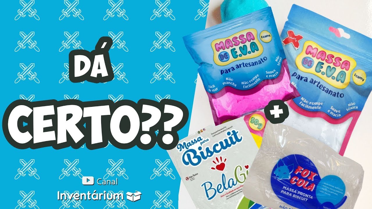 MASSA DE EVA  +  MASSA DE BISCUIT -  O QUE ACONTECE SE MISTURAR?