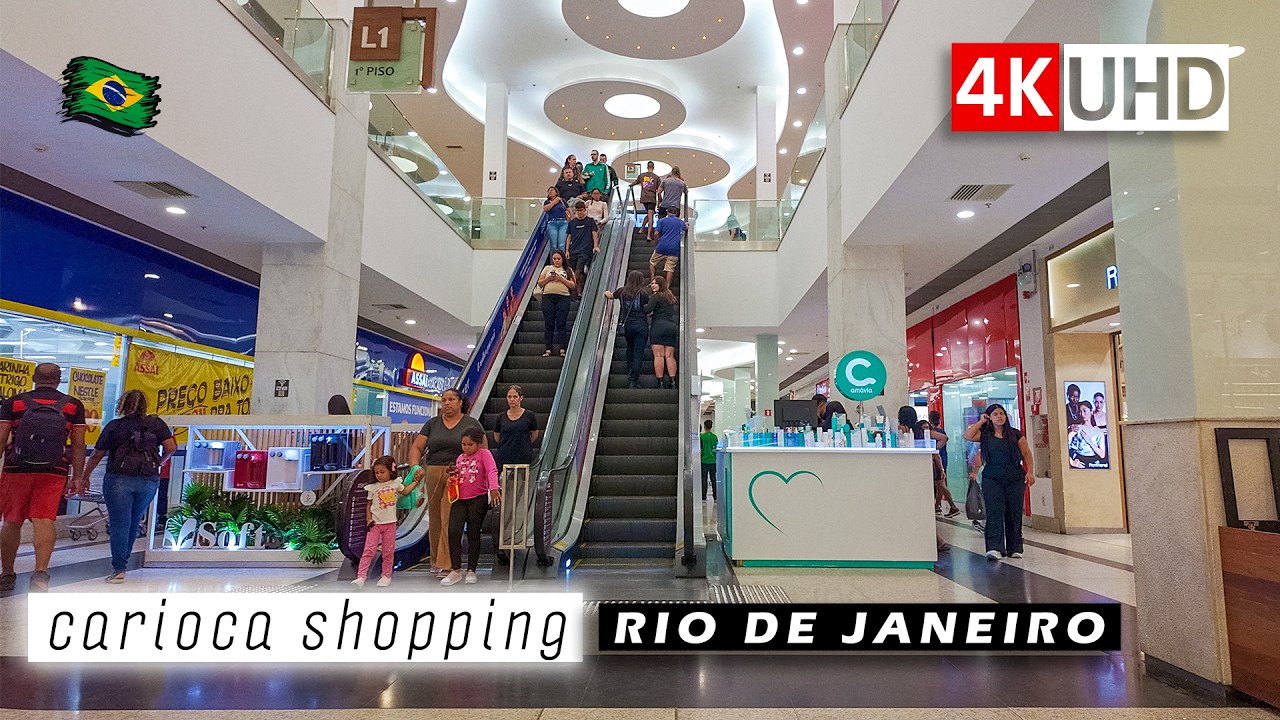 Carioca Shopping Walking Tour — Rio de Janeiro, Brazil 🇧🇷 2026 【 4K UHD 】