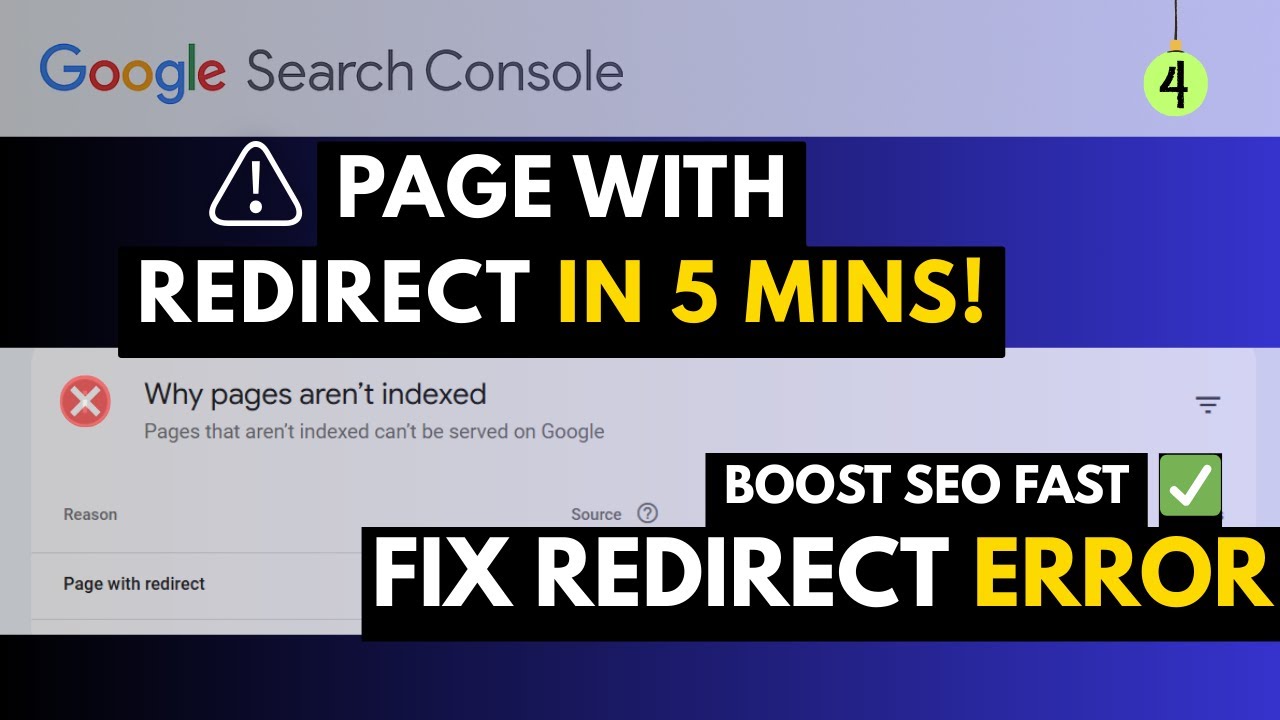 Fix Page with Redirect & Redirect Error in Just 5 Minutes | Boost Your SEO FAST!
