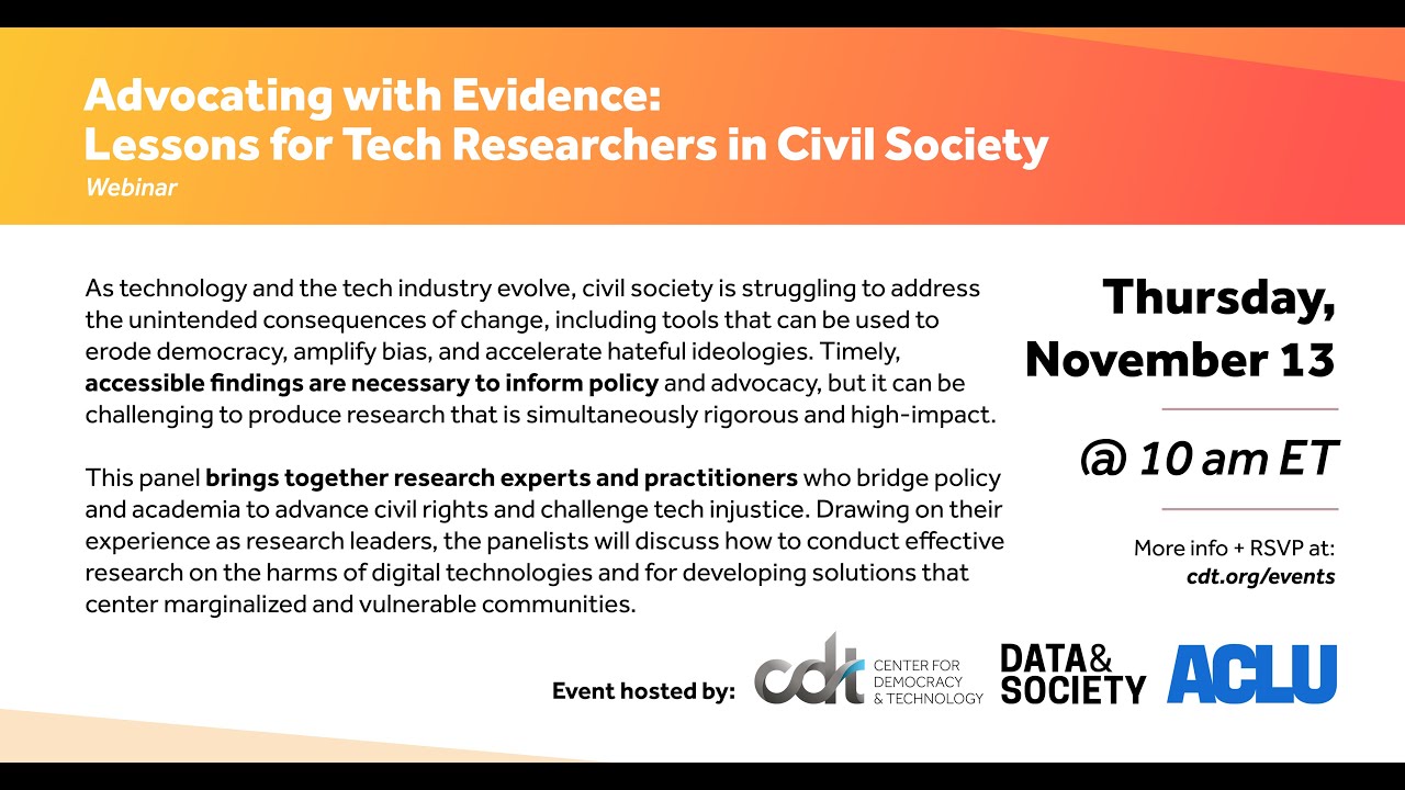 Advocating with Evidence: Lessons for Tech Researchers in Civil Society