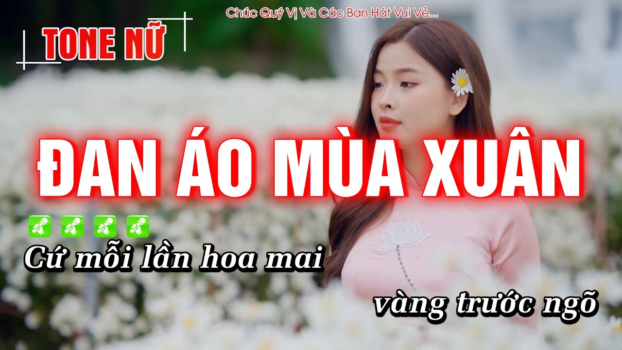 Đan Áo Mùa Xuân Karaoke Tone Nữ - Rumba Nhạc Tết Cực Hay - Hoàng Dũng Karaoke
