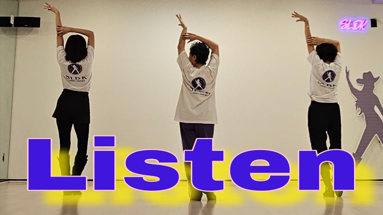 Listen Linedance by Sue (Demo)[Choreo Sukyung Son]/스타일리쉬한 음악에 힙스웨이와 힙범핑이 매력적인 쉽고 재미있는 중급댄스 ~