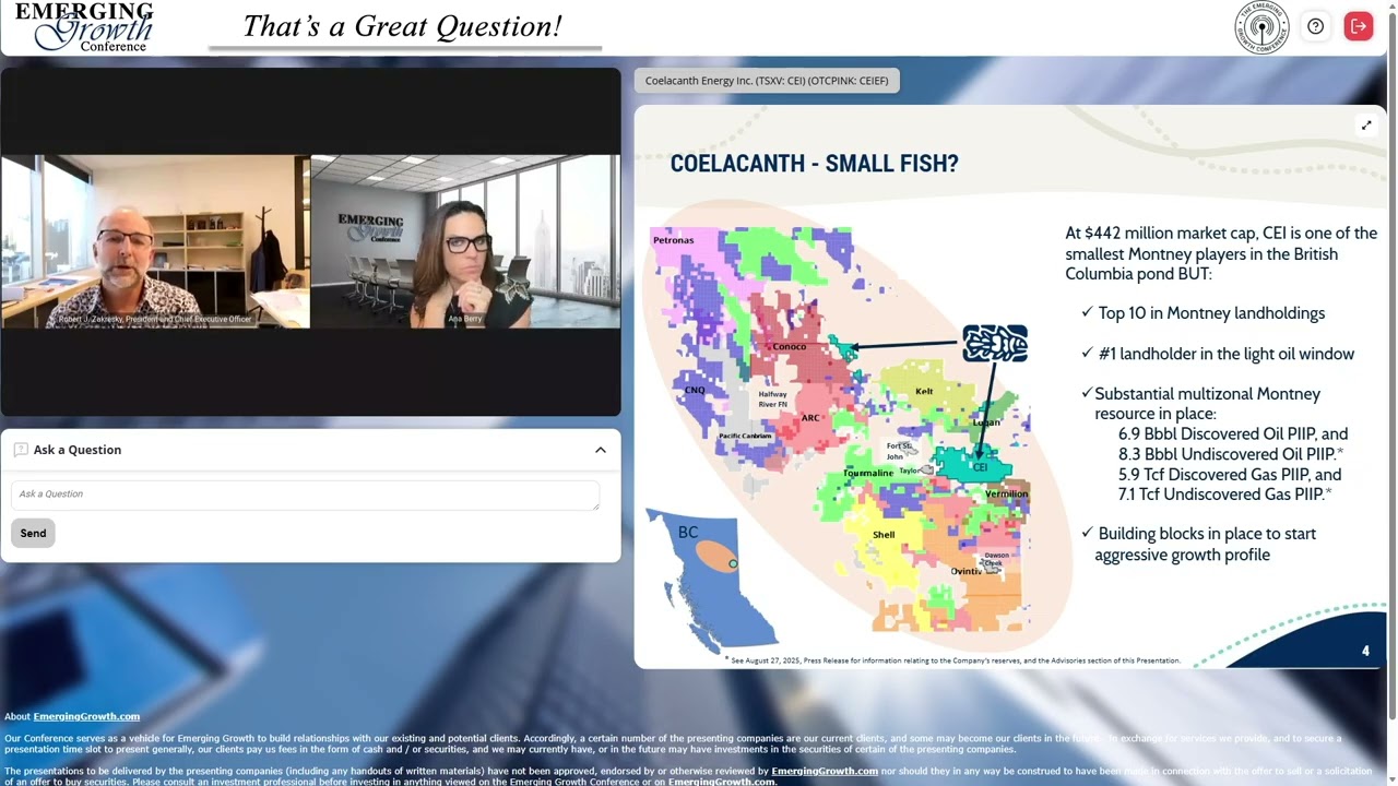Coelacanth Energy Inc. (OTC Pink: CEIEF) (TSXV: CEI)