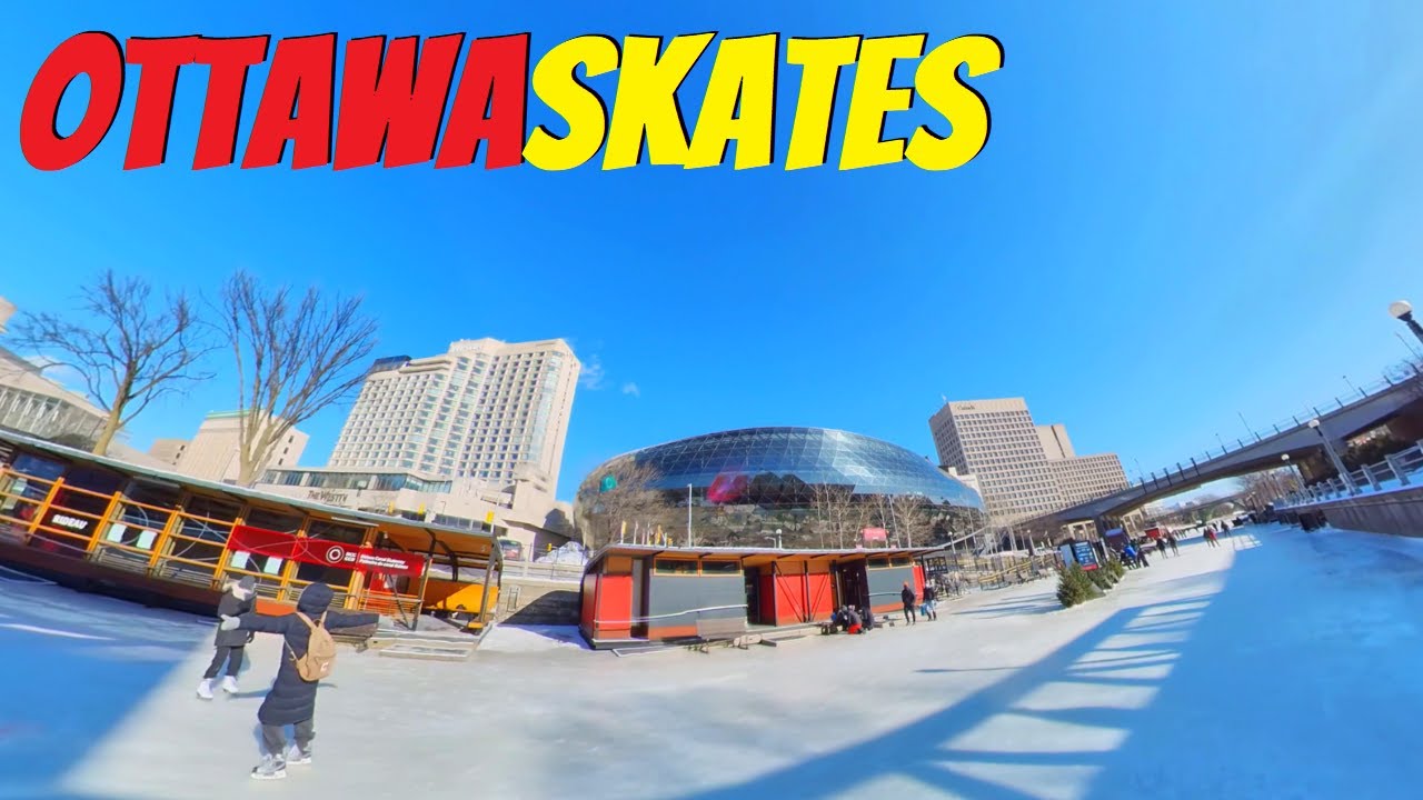 Saturday skate on the Rideau Canal Skateway in feels like -30 - Ottawa Skate Tour Jan 2022 [4K]