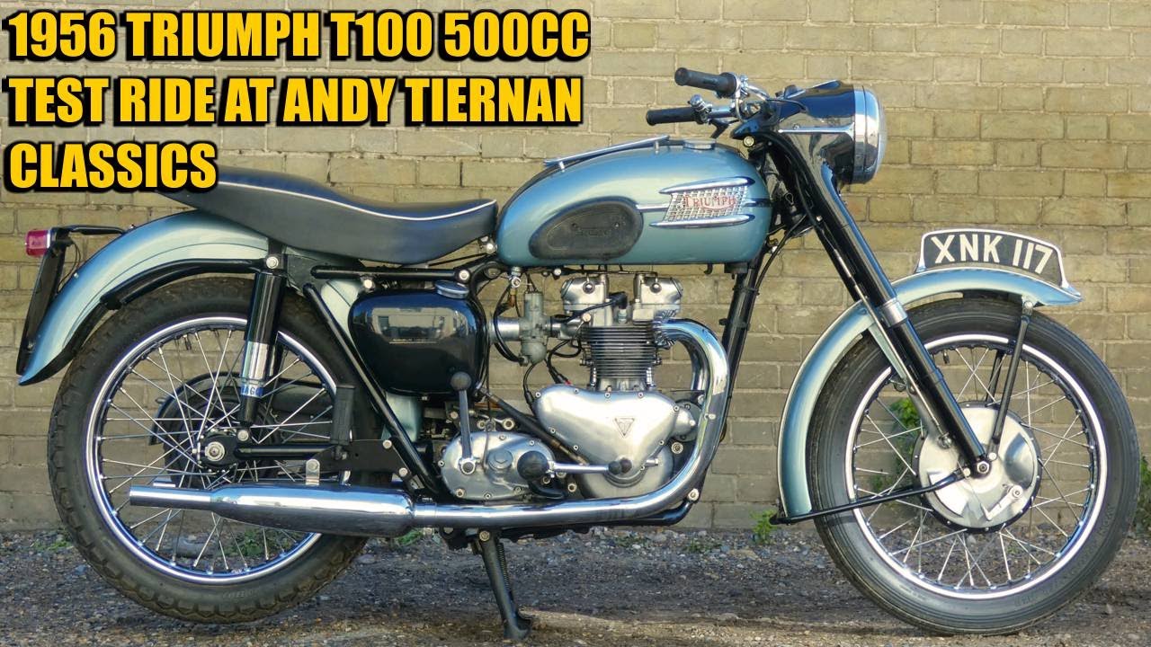 Triumph T100 500cc 1956 года на гонках Andy Tiernan Classics #09358TRI