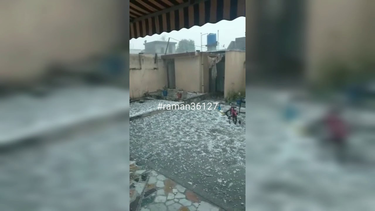 Rain and Hailstorm in hoshiarpur - punjab - Crazy Hail Storm and Heavy  Rain