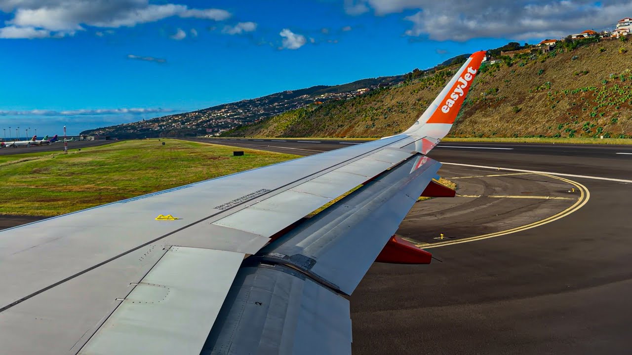 [4K] CRAZY! Madeira Funchal Landing | EasyJet | Airbus A320-214 | FNC | U27751 | OE-ICB