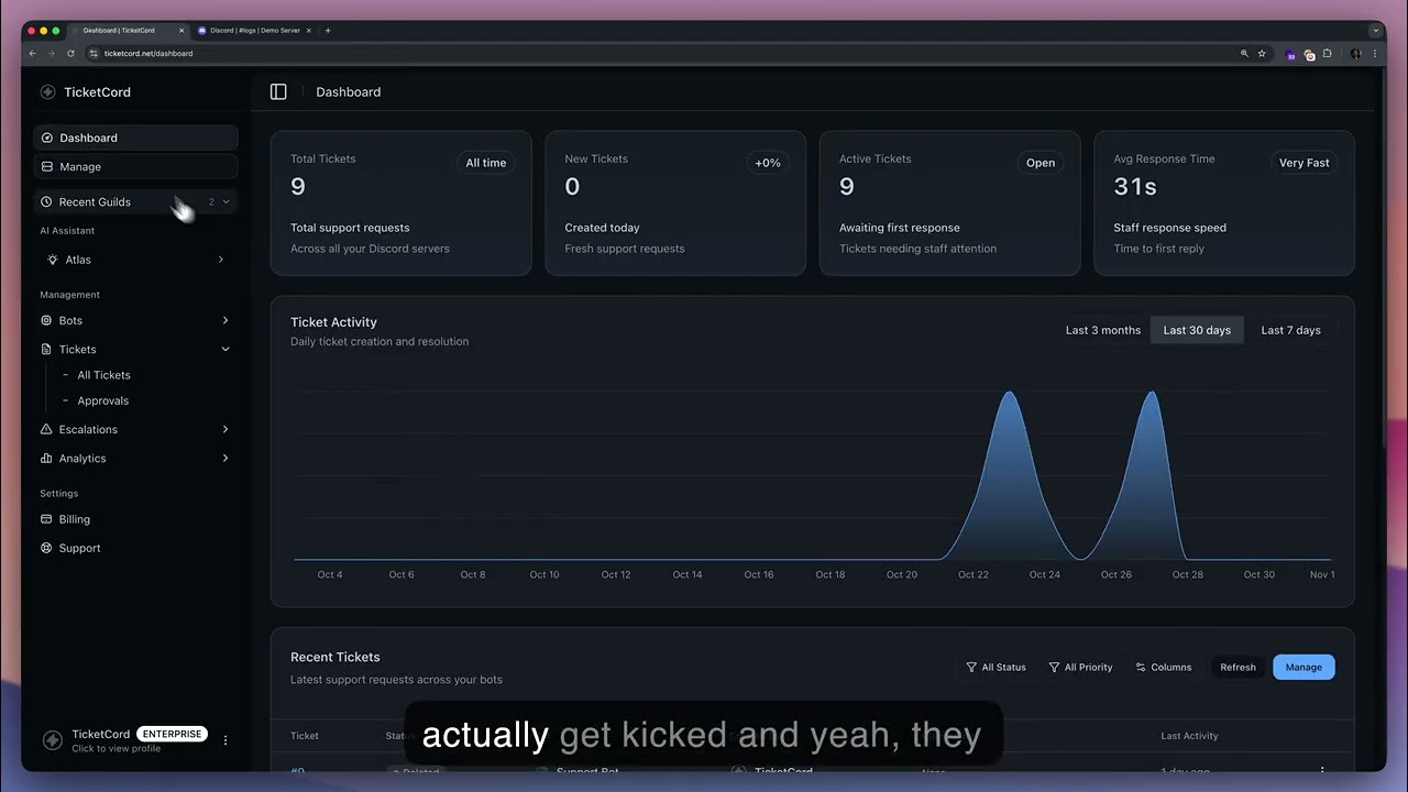Discord Ticket Bot - Multi-Server Staff Dashboard FREE & EASY (No Coding) | TicketCord.net