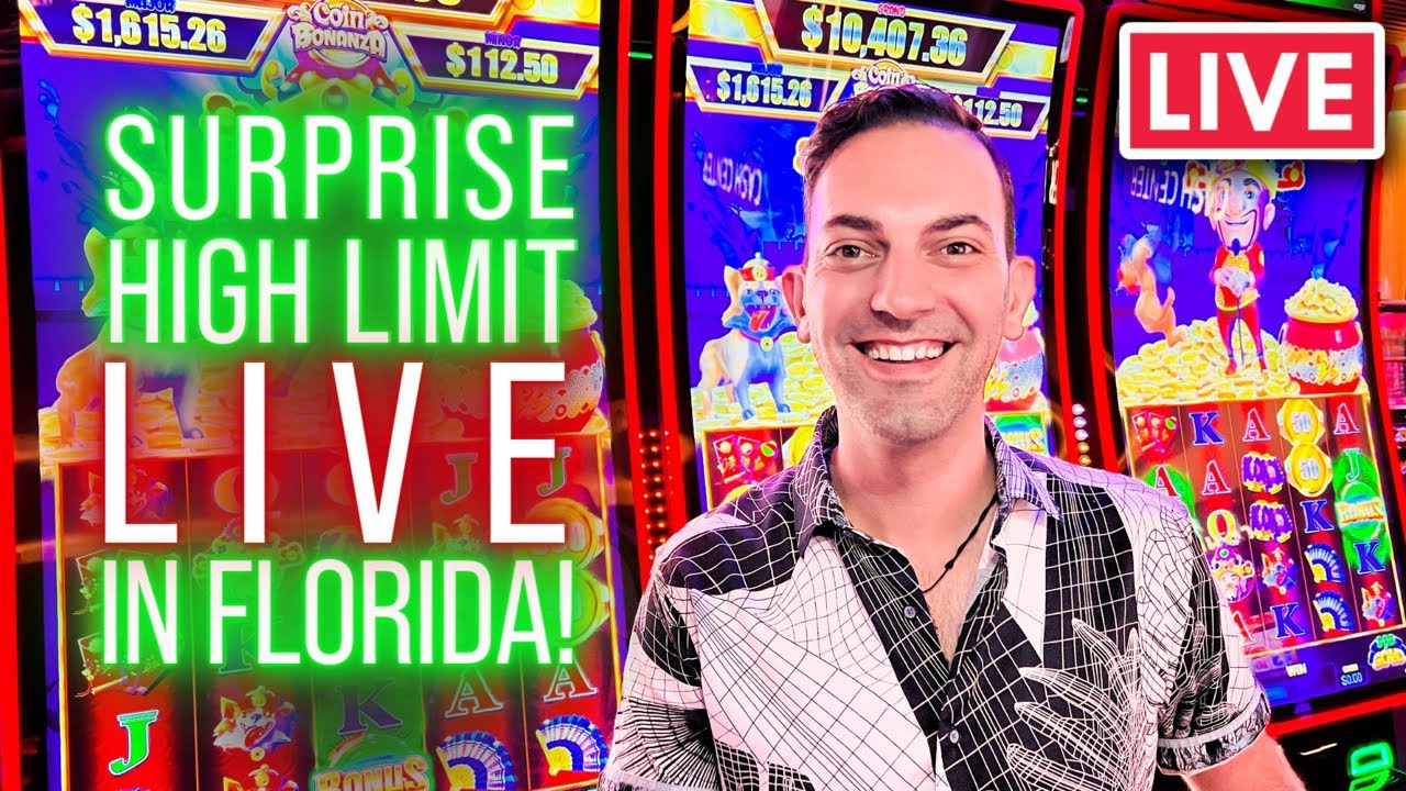 💯LIVE High Limit Slots in Florida 🎰1 Night Only!