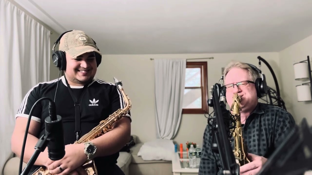 Blue bossa sax Jam Tenor and alto #jazz#bossanova #saxophone